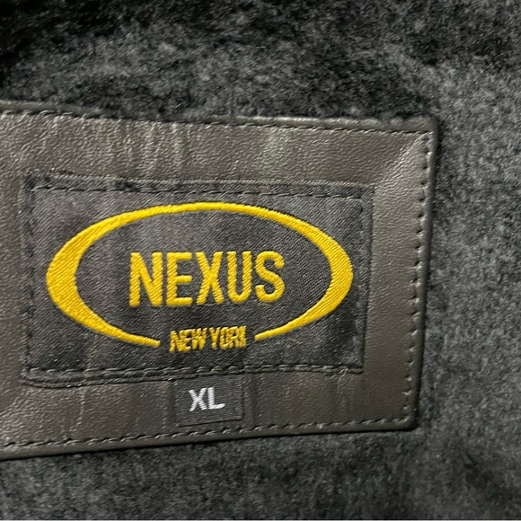Nexus Men’s Genuine Leather Black Jacket with removable faux fur Liner XL - Picture 9 of 9